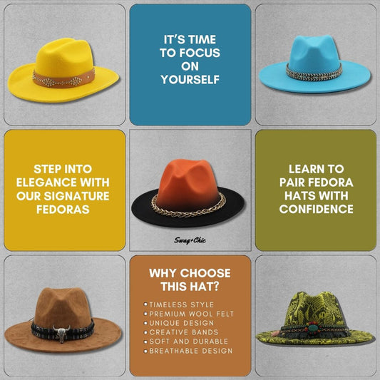 "Elevate Your Style with Swag+Chic's Timeless Fedora Collection"
