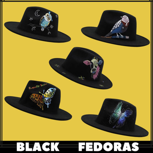The Animal Tattoo Hat with Black Fedora Hat: A Bold Statement by Swag+Chic