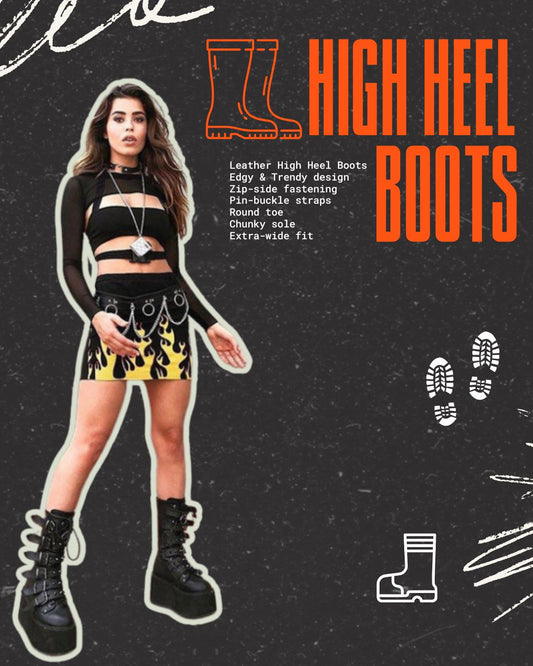 "Height with Hype: The Timeless Reign of High Heel Boots"