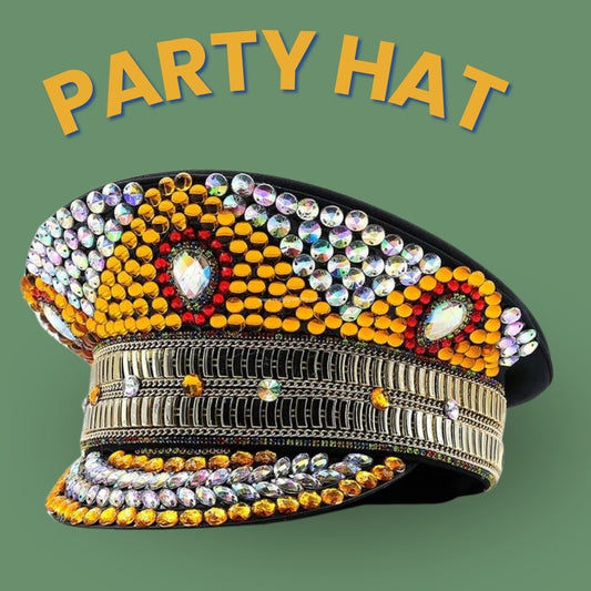 LINA Luxury Rhinestone Party Hat: A Sparkling Statement Piece With Rhinestone Party Hat
