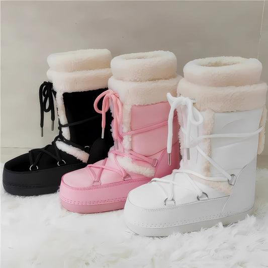 Embrace Winter Elegance with the Swag+Chic "Aurora" Cozy Luxe Winter Boots