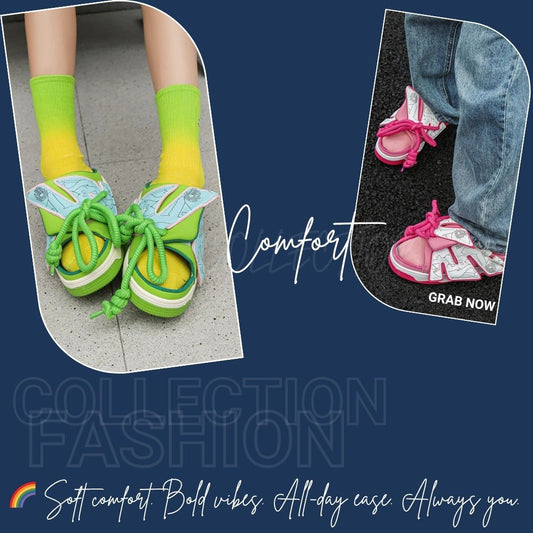 “ColorCrush Comfort: Step Loud in Chunky Ease” - 🌈 Soft Comfort. Bold Vibes. All-Day Ease.