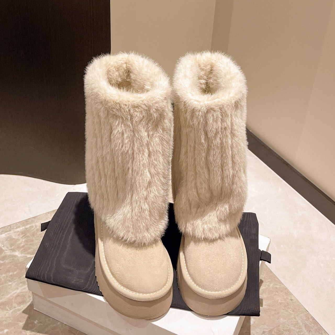 Demeter Plush High-Rise Boots