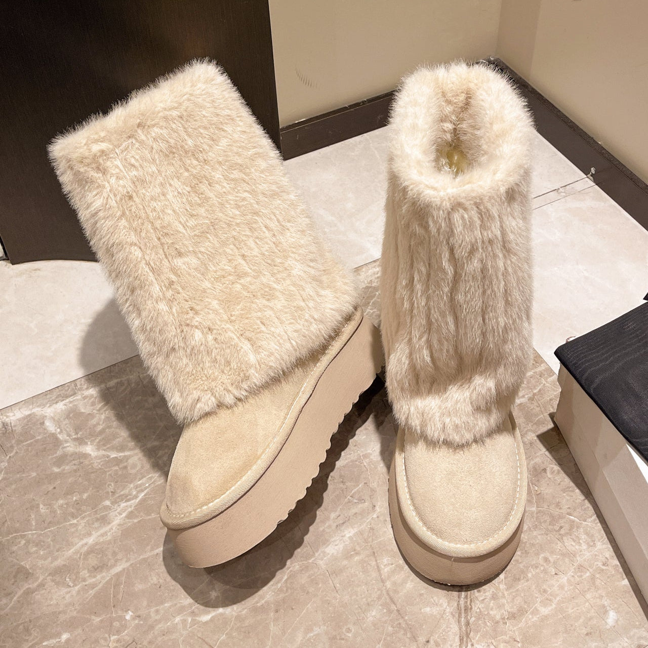 Demeter Plush High-Rise Boots