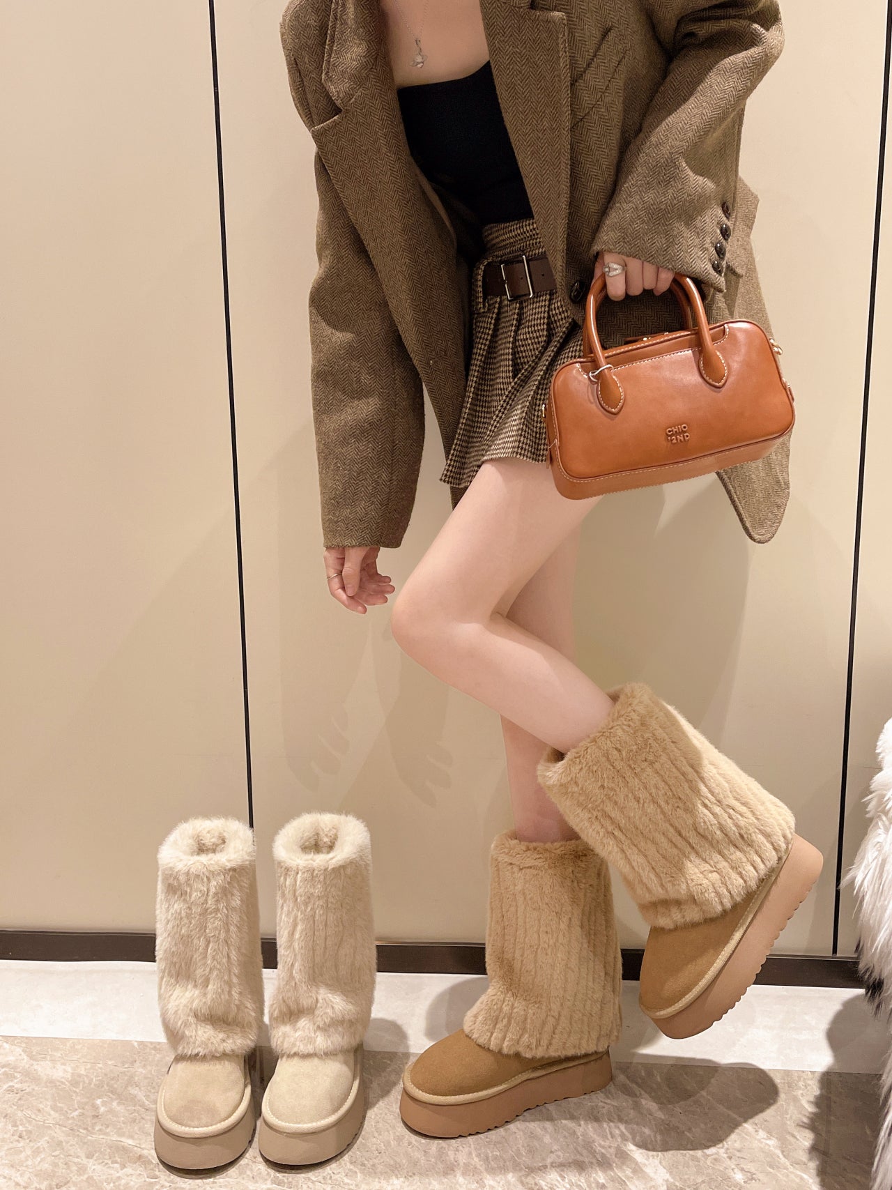 Demeter Plush High-Rise Boots
