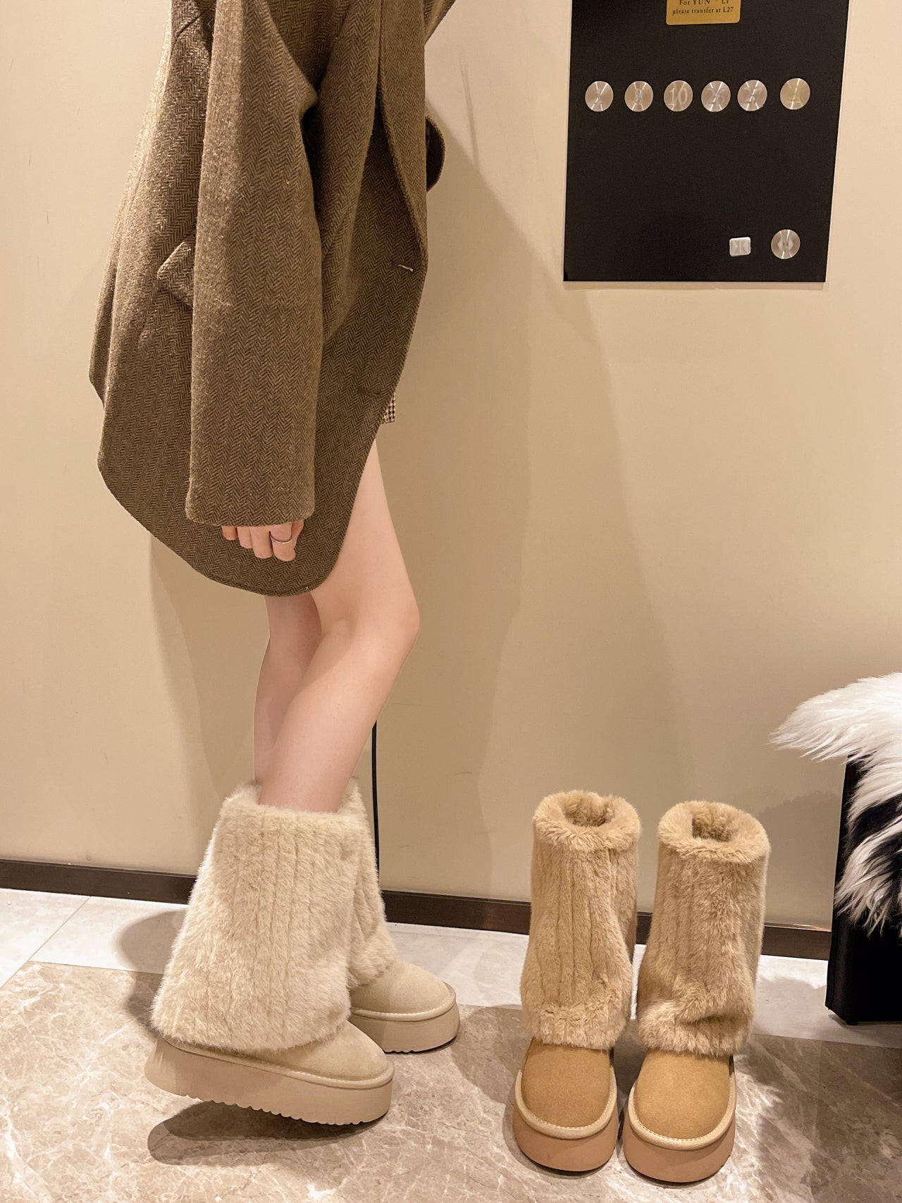 Demeter Plush High-Rise Boots