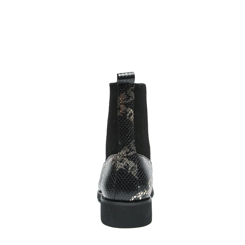 MLB LTHR-09 Patterned Lace-Up Boots