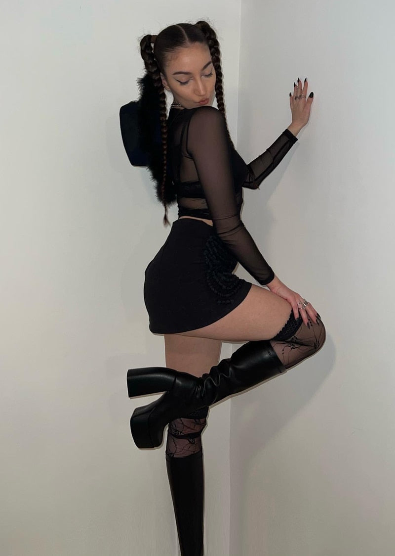 DAENE Knee-High Platform Heel Boots