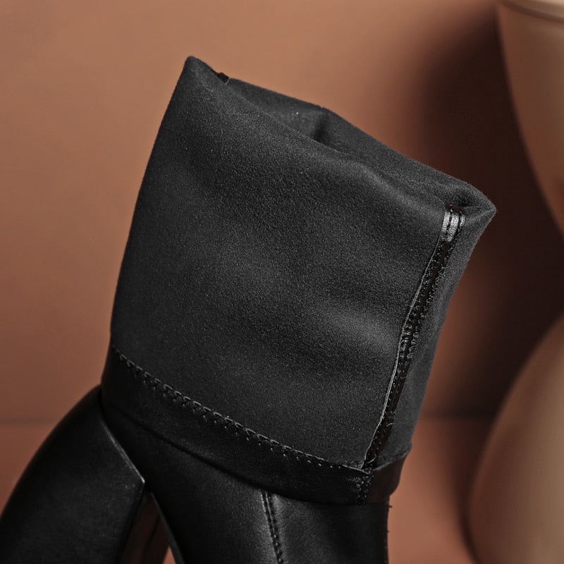 DAENE Knee-High Platform Heel Boots