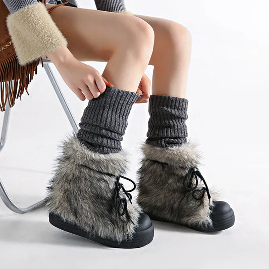 Hestia Fur Winter Boots: Where Warmth Meets Winter Glam