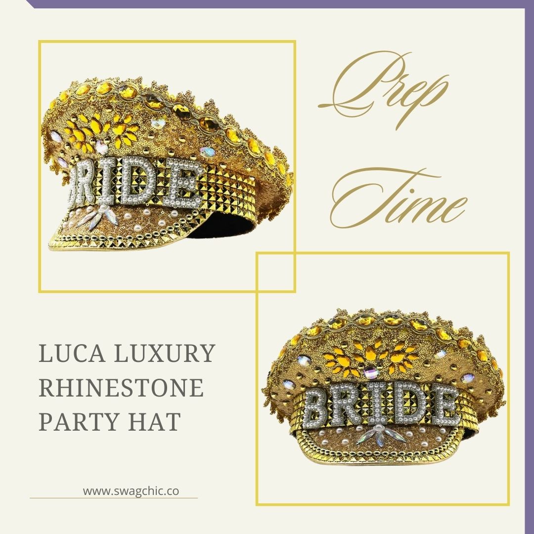 LUCA Luxury Rhinestone Party Hat: Sparkle and Shine with Swag+Chic Collection