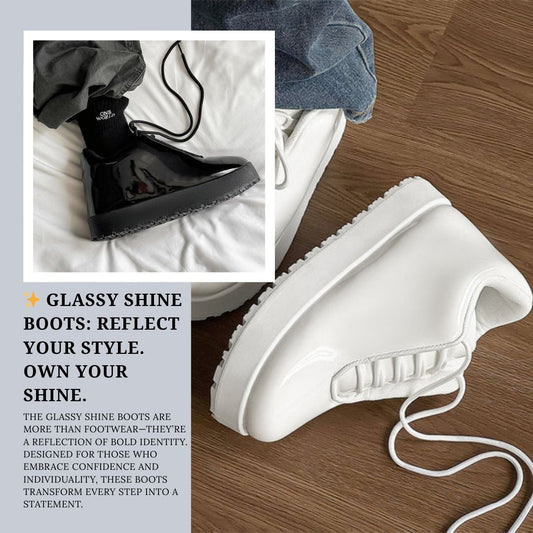 Glassy Shine Boots: Bold Reflections of Modern Style