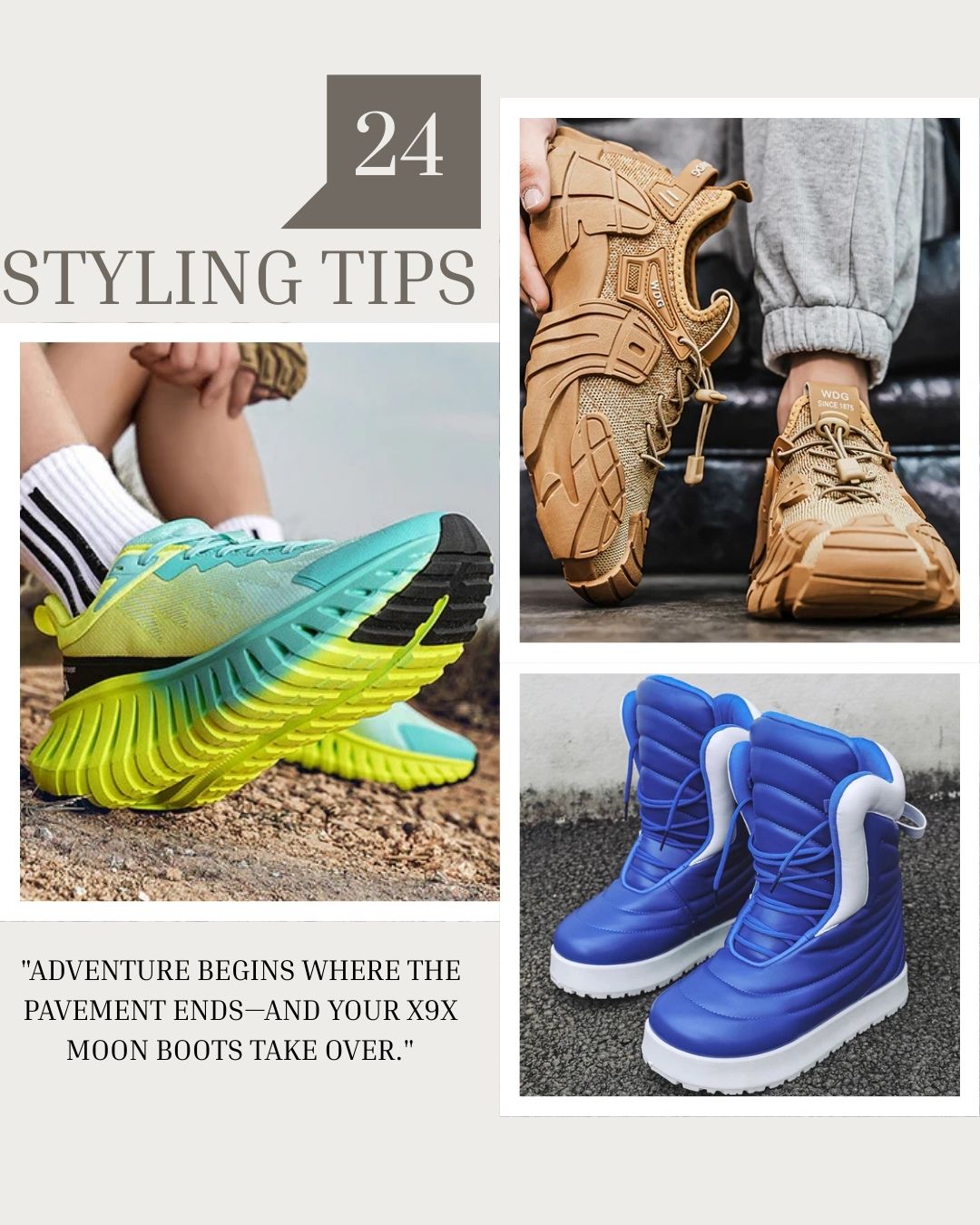 From City Nights to Trail Heights: Styling Tips for X9X Moon Boots