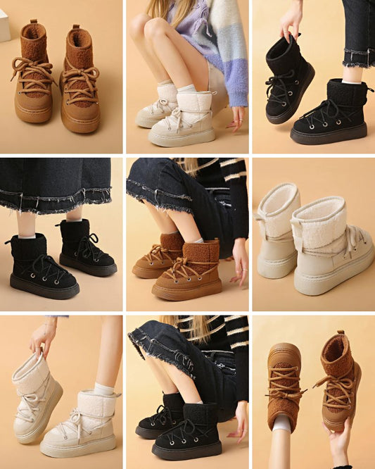 Cozy Elegance Redefined: The “Eos” Sherpa-Lined Alpine Boots by Swag+Chic