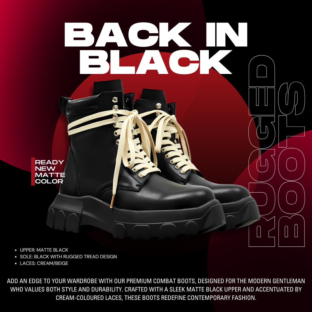 MLB LTHR-01 High-Top Combat Boots: Rugged Style Meets Premium Craftsmanship