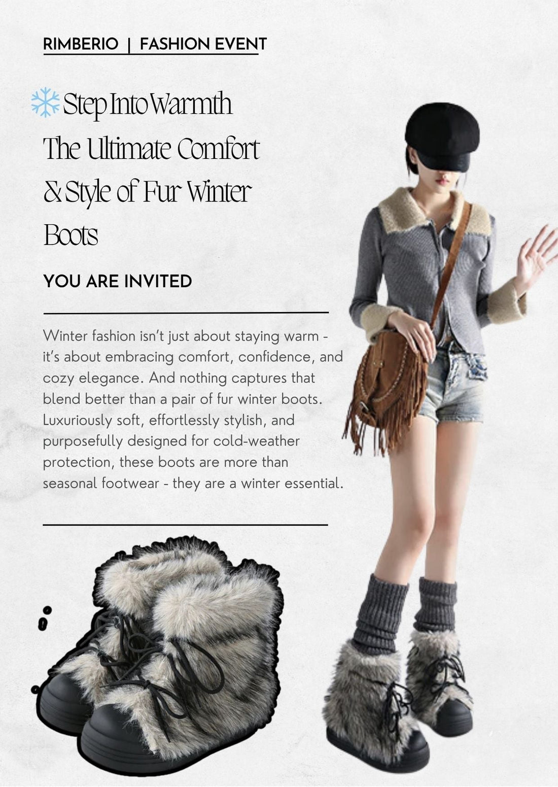 ❄️ Step Into Warmth: The Ultimate Comfort &Style of Fur Winter Boots