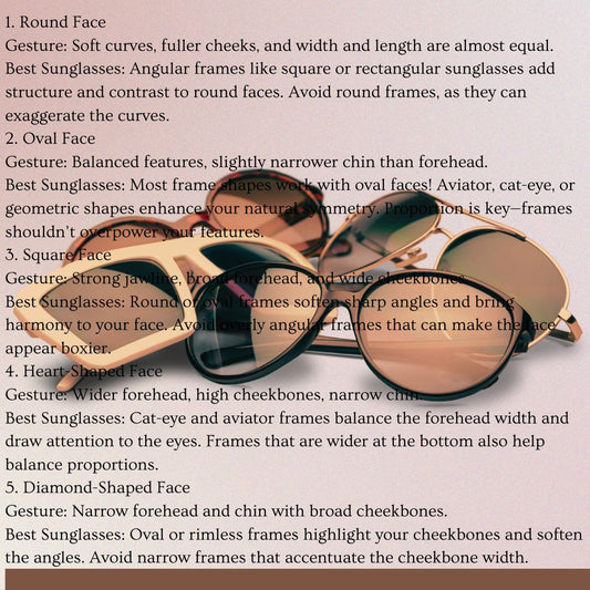 Find the Perfect Sunglass Shape for Your Face Gesture 😎