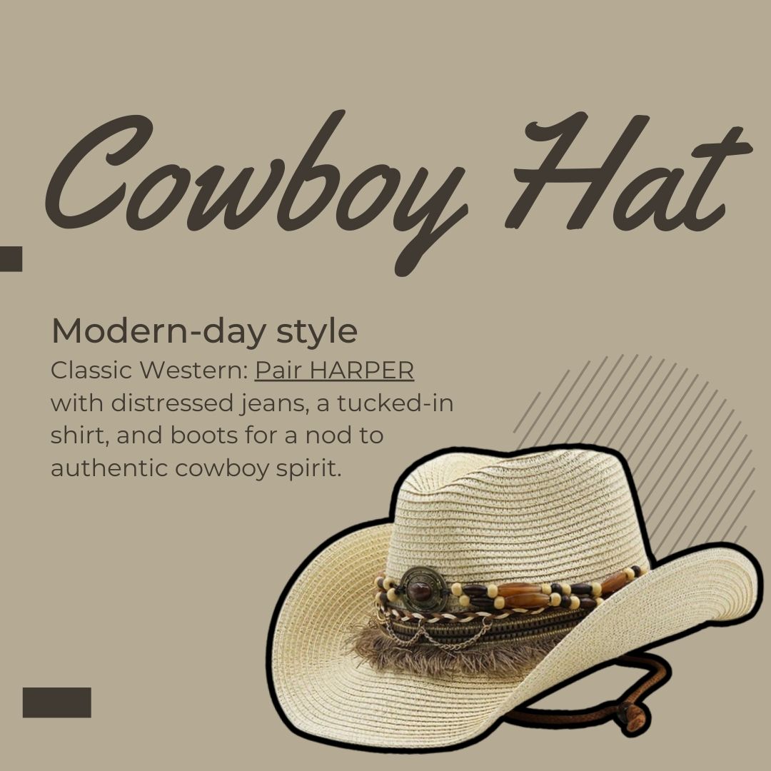 HARPER Cowboy Hat: Redefining Western Elegance for the Modern Wardrobe
