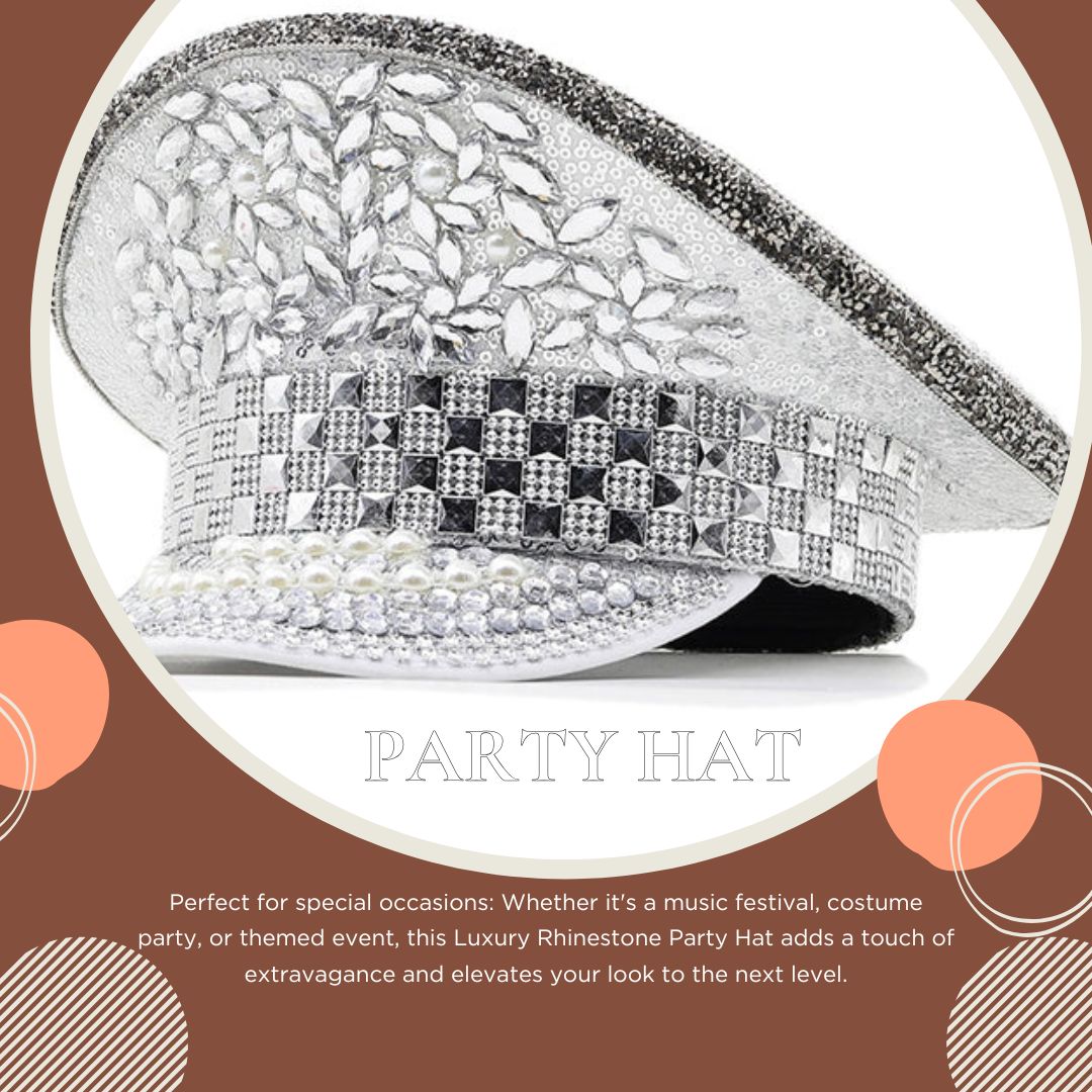 Sparkle Boldly: The TEANA Luxury Rhinestone Party Hat