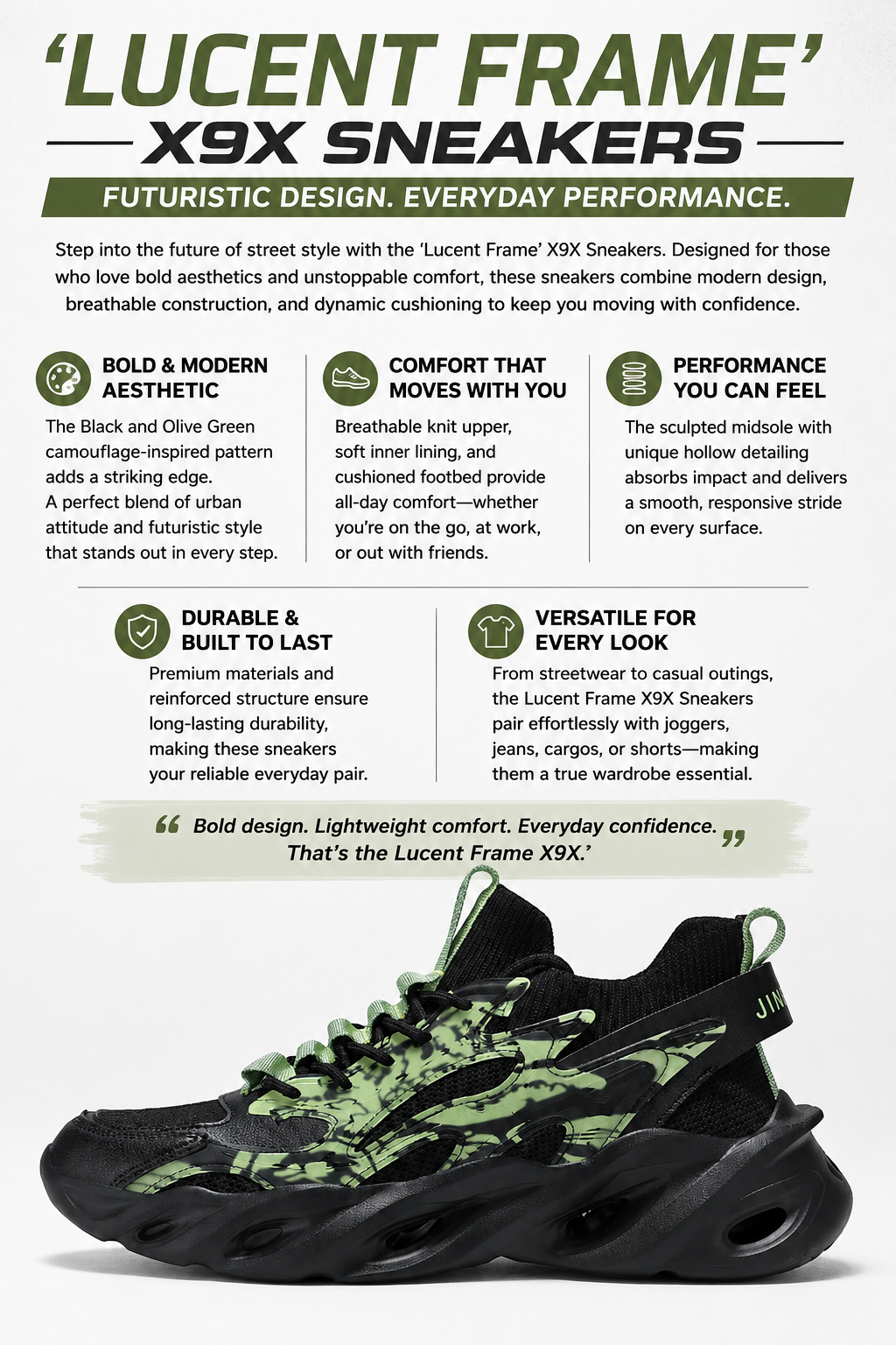 Lucent Frame X9X Sneakers: Where Futuristic Design Meets Everyday Performance