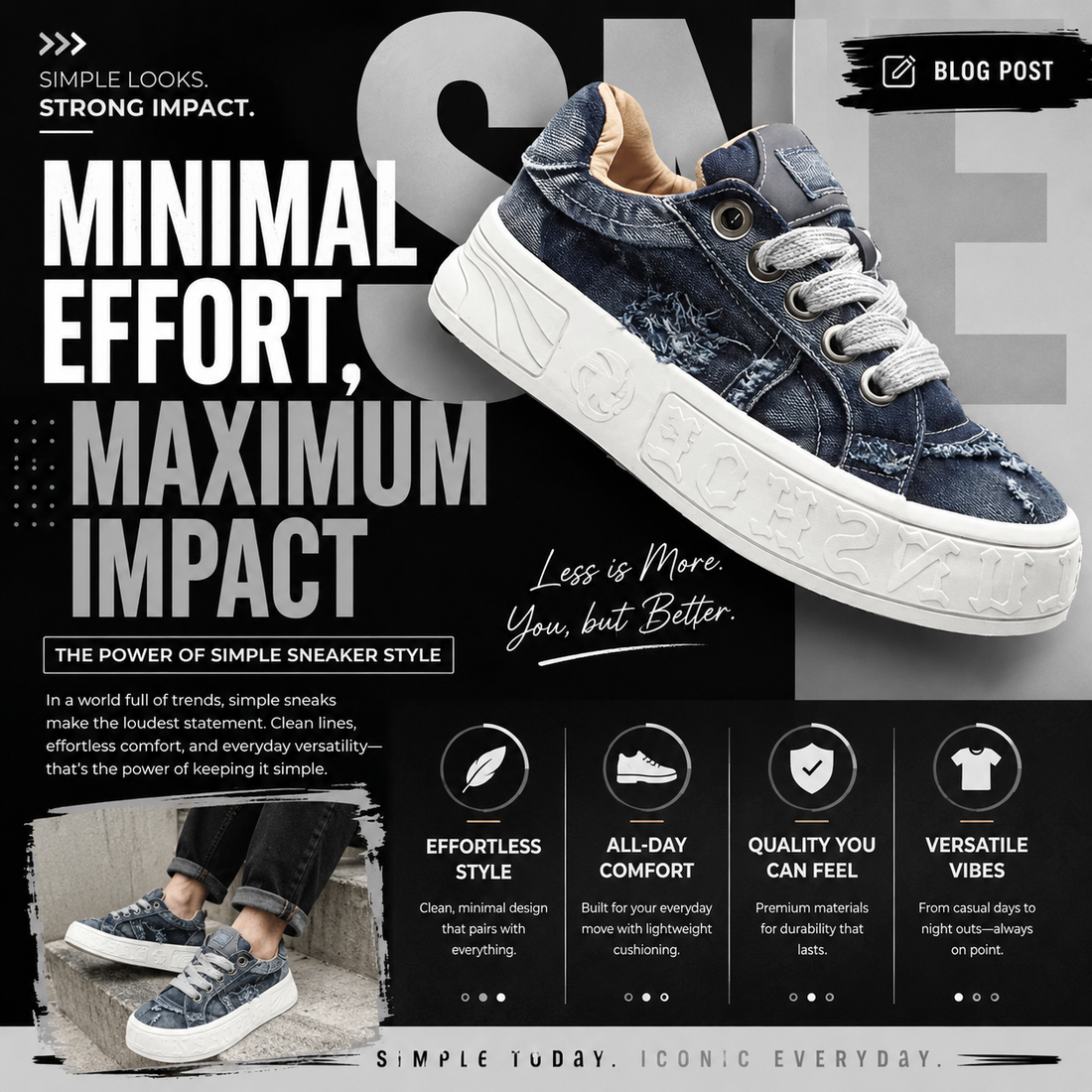 Minimal Effort, Maximum Impact: The Power of Simple Sneaker Style