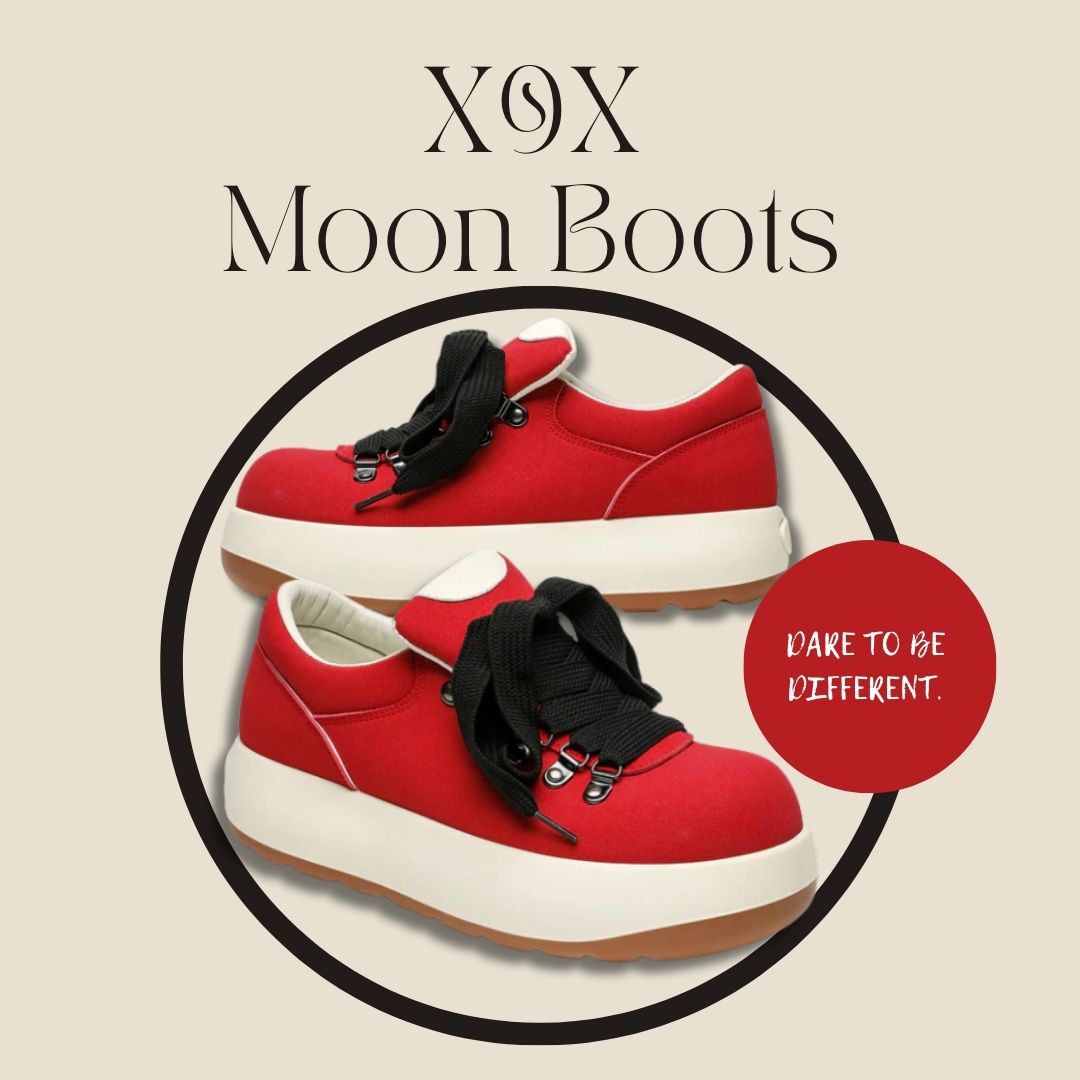 Own the Streets in Crimson Eclipse: Rule in Red-The Fearless Vibe of Gravity Stride X9X Moon Boots
