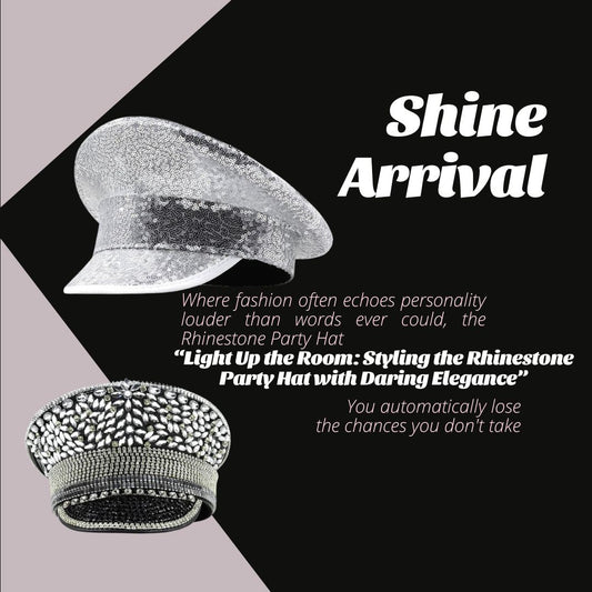 “Light Up the Room: Styling the Rhinestone Party Hat with Daring Elegance”