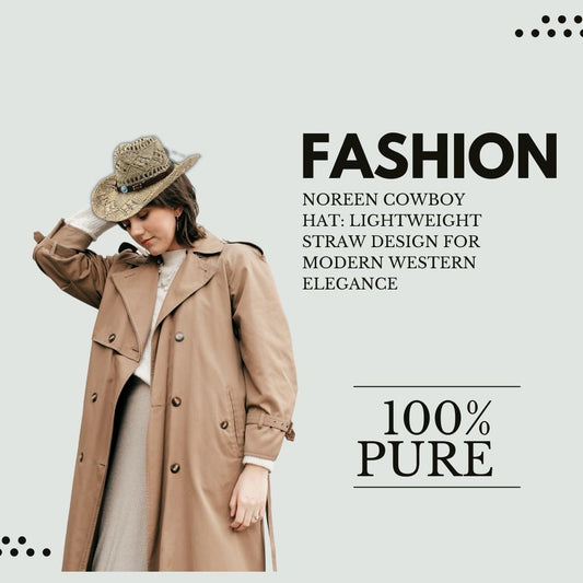 NOREEN Cowboy Hat: Timeless Western Spirit Crafted in Refined Straw