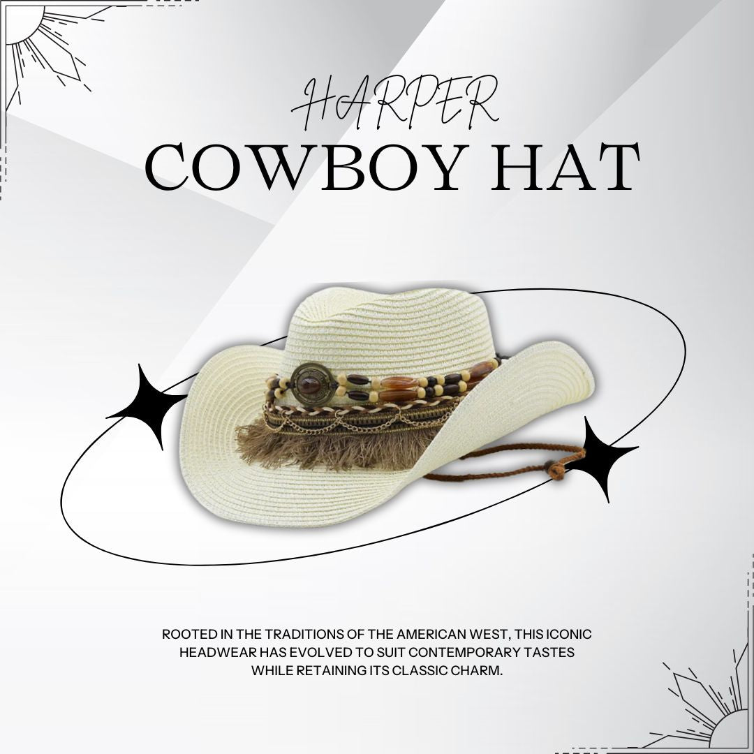 HARPER Cowboy Hat: Timeless Western Style Meets Modern Elegance