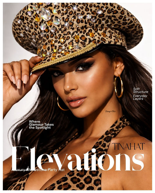 TINA Luxury Rhinestone Party Hat: Where Glamour Takes the Spotlight