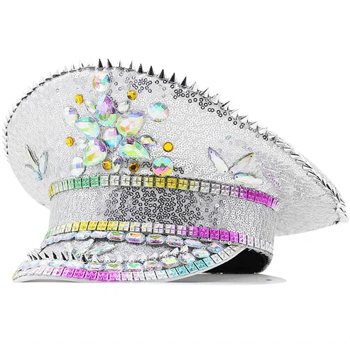 Shine Bright with the BESTINA Luxury Rhinestone Party Hat from Swag+Chic