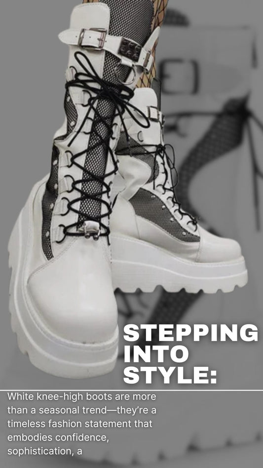 Stepping Into Style: The Timeless Allure of White Knee-High Boots 🤍👢
