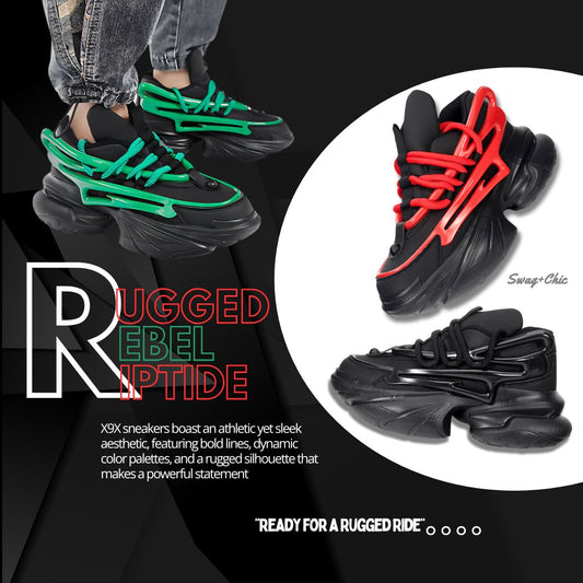 Rugged Rebel Riptide: The ‘REBEL Riptide’ X9X Sneakers