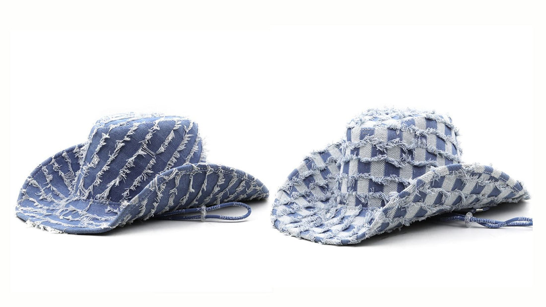 "Denim Dynamics: Unveiling the RURA Cowboy Hat's Perks and Artful Denim Tricks" from Swag+Chic Collection