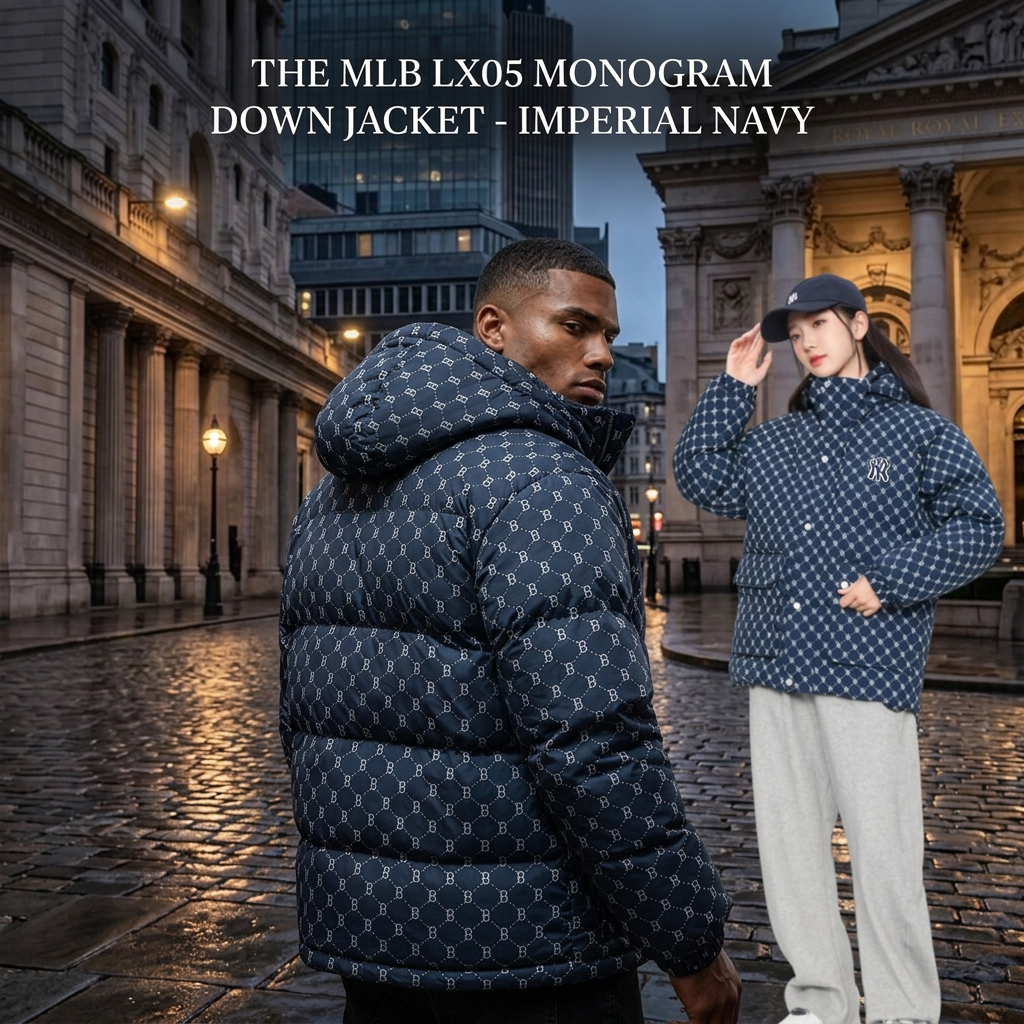 Monogram Down Jacket – Imperial Navy: The Statement Layer Your Winter Wardrobe Needs