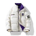 MLB Z721 Puffer Jacket in Ivory White/Purple