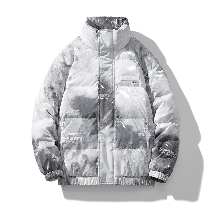 MLB Z717 Puffer Jacket in Monochrome Smoke