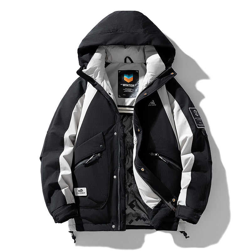 MLB Z727 Puffer Jacket in Black/White