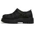 MLB LTHR-19 Chunky Platform Boots in All Black