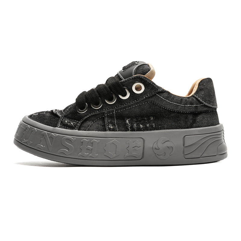 'Quantum Burst' X9X Sneakers in Denim Black/Gray