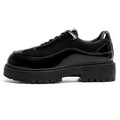 MLB LTHR-22 Glossy Platform Boots in Jet Black