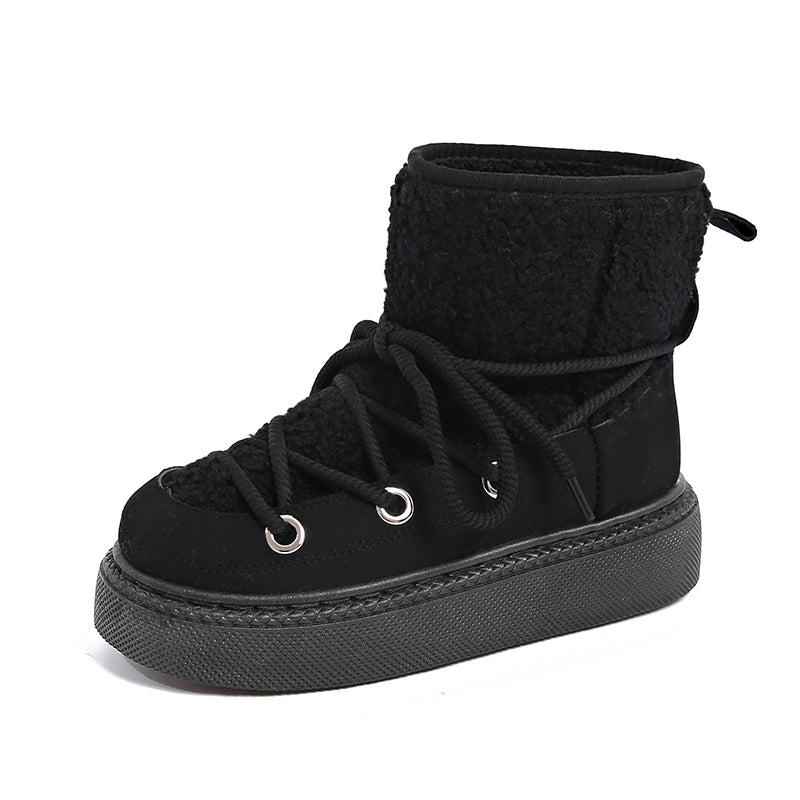 EOS Sherpa-Lined Alpine Boots in Midnight Onyx