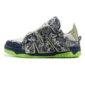 MISI Chunky Sneakers in Gray/Green