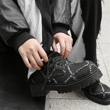 MLB LTHR-16 Distressed Denim Derby Shoes