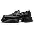 MLB LTHR-24 Statement Loafers in Solid Black