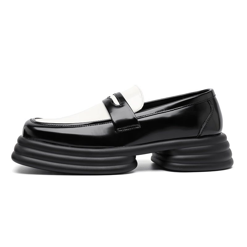 MLB LTHR-24 Statement Loafers in Black/White