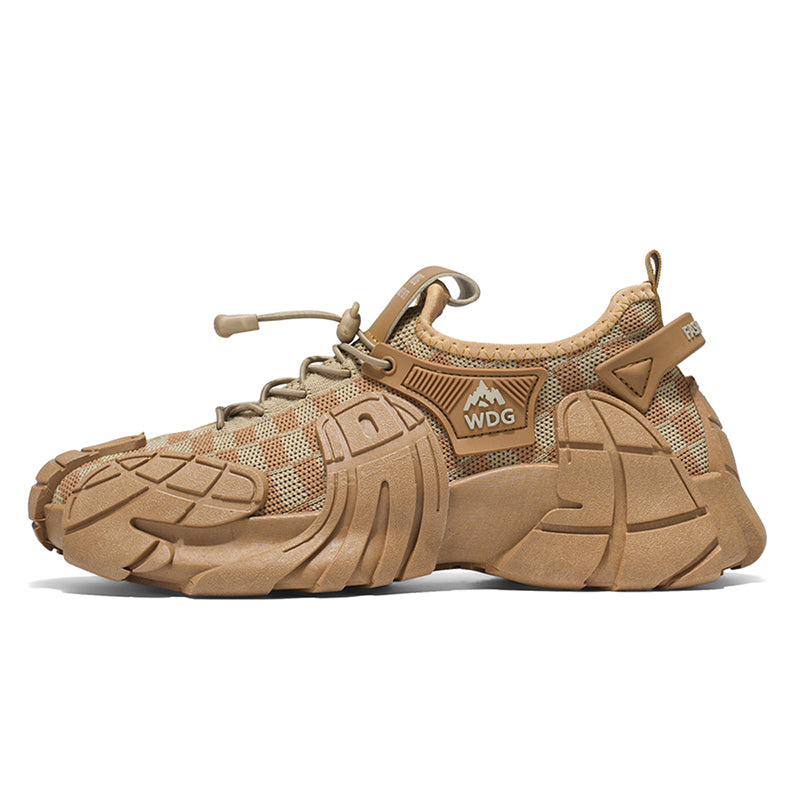 'Ethereon Flux' X9X Sneakers in Taupe Brown