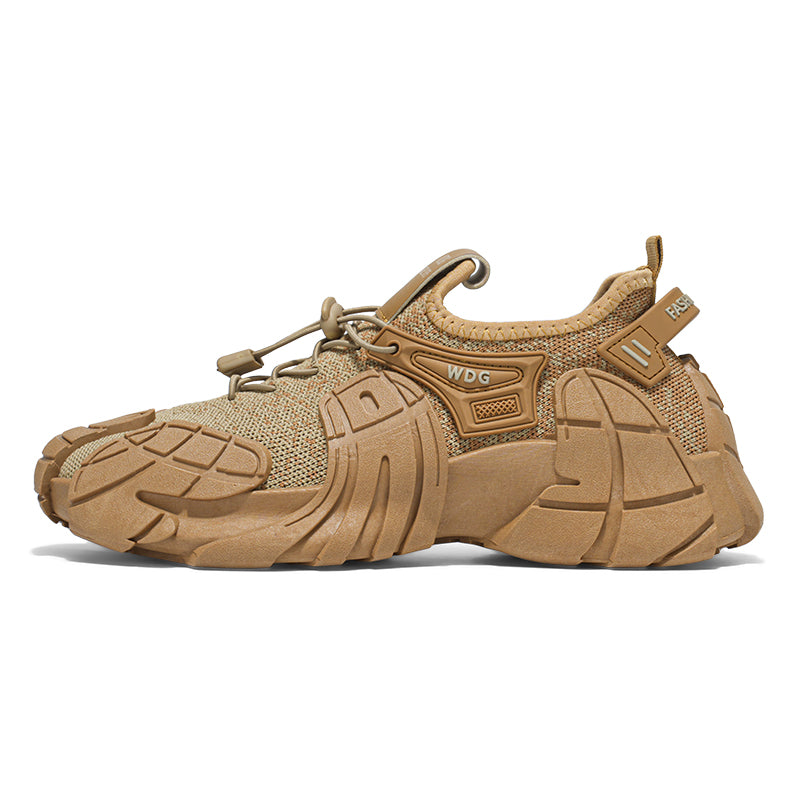 'Luminara Rift' X9X Sneakers in Taupe Brown