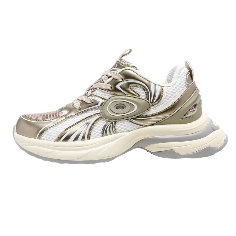 'Electro Impulse' X9X Sneakers in Metallic Gold/Beige