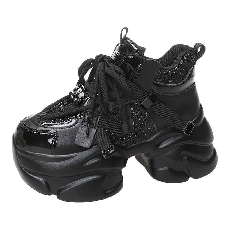 JOENA Chunky Sneakers in Black